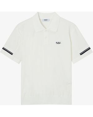 A.P.C. A. P.C. Knitted Polo Shirt - White