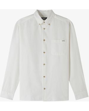 A.P.C. A. P.c. Mateo Logo Shirt M Off White