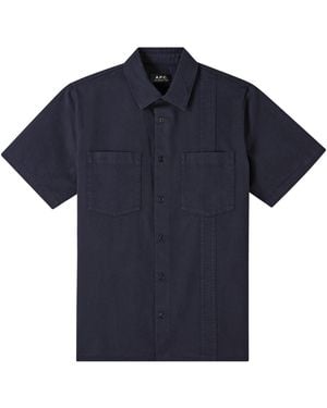 A.P.C. Hunt Short-Sleeve Shirt - Blue