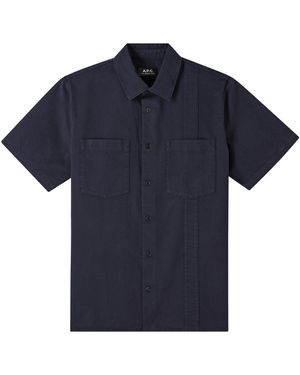 A.P.C. Hunt Short-Sleeve Shirt - Blue
