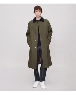 A.P.C. A. P.c. Men's Gaspard Mac Size: Extra Small In Military Khaki - Green