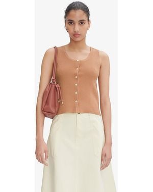 A.P.C. A. P.c. Women's Ambre Tank Top Size: Medium In Rosy Beige - White
