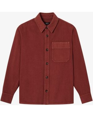 A.P.C. A. P.C. Basile Logo Overshirt Gac - Red