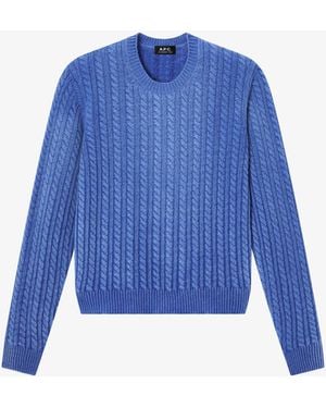 A.P.C. A. P.C. Cable-Knit Sweater - Blue