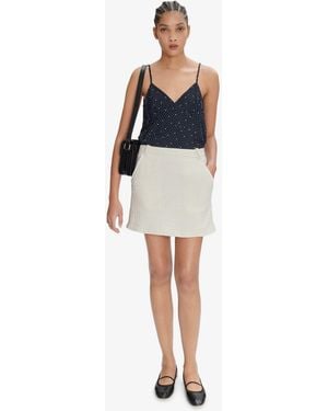 A.P.C. A. P.c. Romane Skirt 36 Ecru - Blue