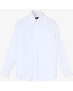 A.P.C. A. P.c. Women's Kayla Button Down Shirt Size: 34 In White