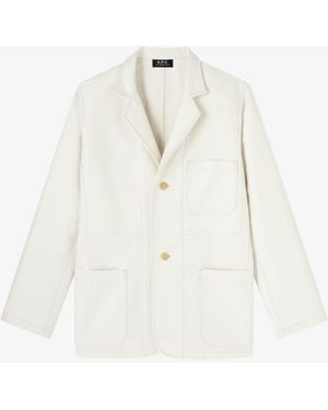 A.P.C. A. P.c. Leo Blazer Xs Off White