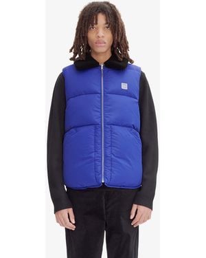 A.P.C. A. P.c. Men's Teddy Puffer Jacket Size: Extra Large In Blue