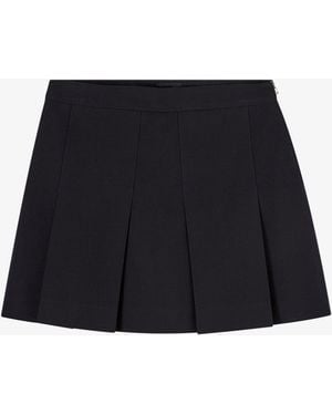 A.P.C. A. P.c. Pleated Mini Skirt 42 Navy Blue - Black