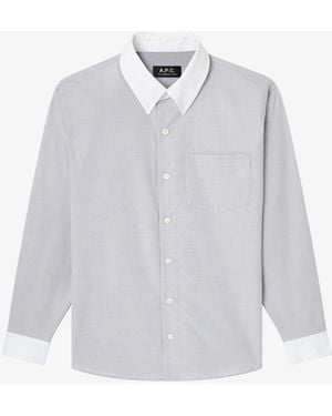 A.P.C. A. P.c. Yuna Shirt 42 Light Gray - Multicolor