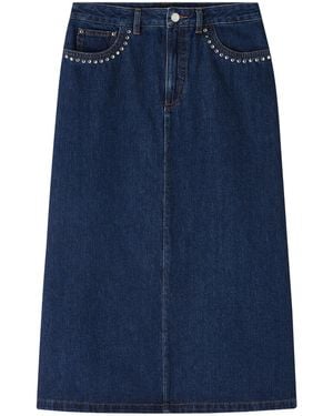 A.P.C. A. P.c. Redwood Skirt 34 Indigo - Blue
