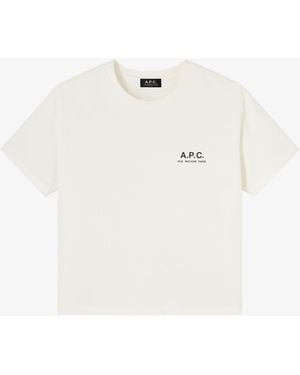 A.P.C. T-Shirt With A. P.C. Rue Madame Logo - White
