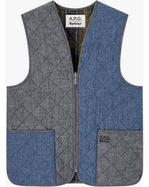 A.P.C. A. P.C. Zip-In Quilt Liner A. P.C X Barbour - Blue