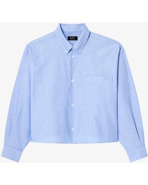 A.P.C. A. P.C. Sophia Logo Shirt - Blue