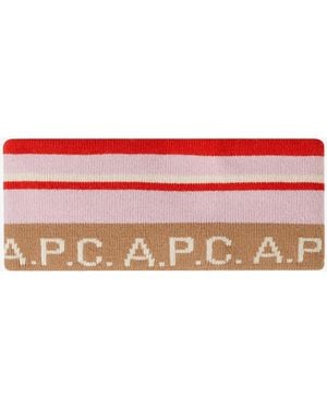 A.P.C. A. P.c. Mountain Headband (unisex) Size: S1 In Heather Charcoal Gray - Red