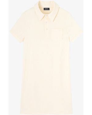 A.P.C. A. P.c. Women's Elina Dress Size: Extra Small In Ecru - White