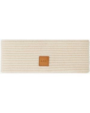 A.P.C. A. P.c. Men's Arcs Headband (unisex) One Size In Ecru - White