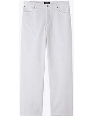 A.P.C. A. P.c. Elisabeth Long Jeans 25 Pink - White