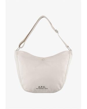 A.P.C. A. P.c. Journal Satchel One Size Beige - White