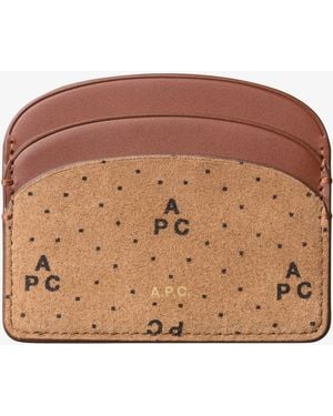 A.P.C. A. P.c. Women's Demi-lune Cardholder One Size In Hazelnut - Brown