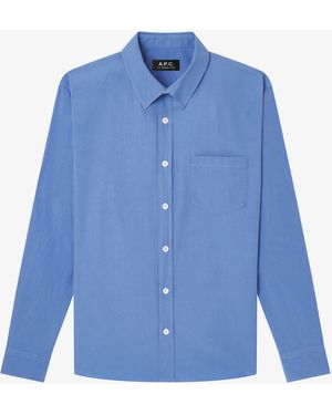 A.P.C. A. P.c. Owen Shirt S Blue