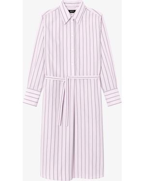 A.P.C. A. P.C. Long Shirt Dress - Pink
