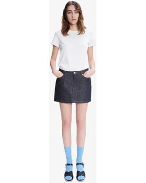A.P.C. A. P.c. Women's Mini Skirt Size: 34 In Raw Indigo - Blue