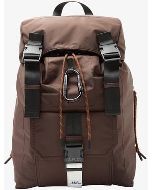 A.P.C. A. P.c. Men's Treck Backpack One Size In Brown