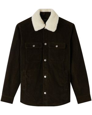 A.P.C. A. P.c. Men's Alenzo Jacket Size: Small In Khaki - Black