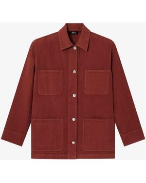 A.P.C. A. P.C. Recycled Cotton Workwear Jacket Gac - Red