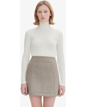 A.P.C. A. P.c. Women's Assia Top Size: Extra Large In Off-white - Gray