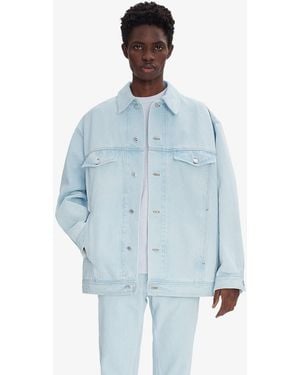 A.P.C. A. P.c. Men's Elvis Jacket Size: Extra Small In Pale Blue