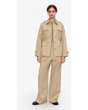 A.P.C. A. P.c. Women's Fitted Safari Jacket Size: 34 In Beige - Natural