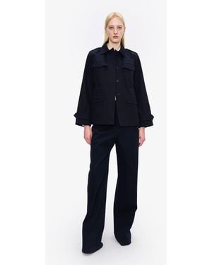 A.P.C. A. P.c. Women's Fitted Safari Jacket Size: 34 In Dark Navy Blue