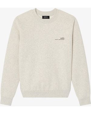 A.P.C. A. P.c. Men's Standard Item Unisex Sweatshirt Size: Extra Small In Ecru - White