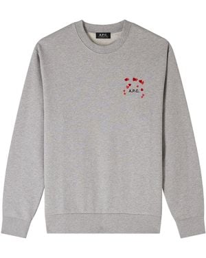 A.P.C. A. P.c. Men's Valentine Sweatshirt Size: Extra Large In Heather Gray