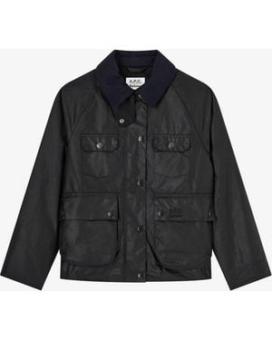 A.P.C. A. P.C. Spey Wax Jacket A. P.C X Barbour Kbf - Black
