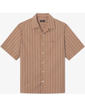 A.P.C. A. P.C. Beckett Short-Sleeved Shirt - Natural