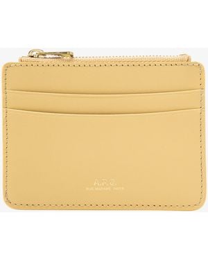 A.P.C. A. P.c. Paris Cardholder One Size Yellow - Natural