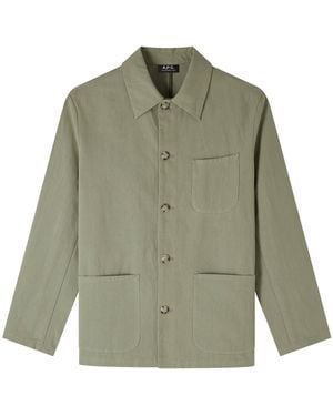 A.P.C. A. P.c. Lazare Jacket S Green