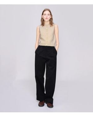 A.P.C. A. P.c. Women's Alyson Sleeveless Sweater Size: Large In Ecru - Multicolor