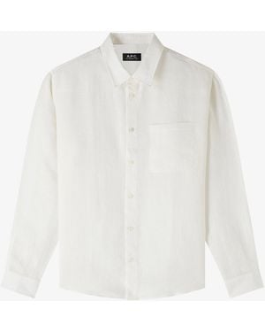A.P.C. A. P.c. Cassel Logo Shirt Xs Off White