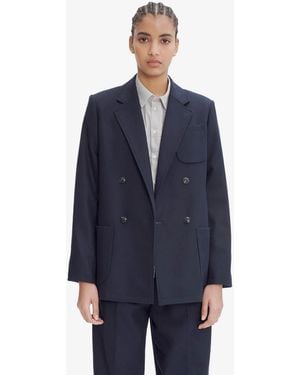A.P.C. A. P.c. Women's Hazel Jacket Size: 42 In Heather Navy Blue