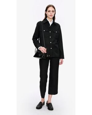 A.P.C. A. P.c. Women's Wool Overshirt Size: 34 In Black