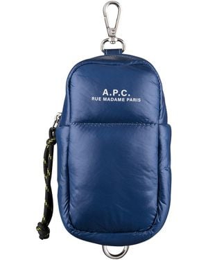 A.P.C. A. P.c. Men's Mini Keychain Pouch One Size In Dark Navy Blue