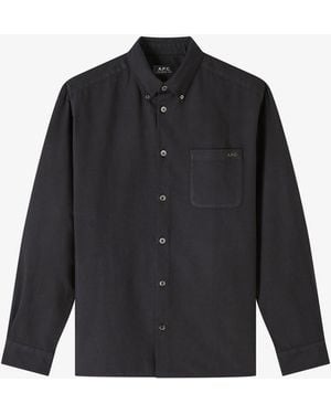 A.P.C. A. P.c. Mateo Logo Shirt Xxl Black
