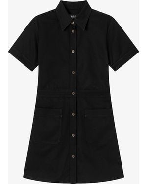 A.P.C. A. P.C. Moleskin Dress - Black