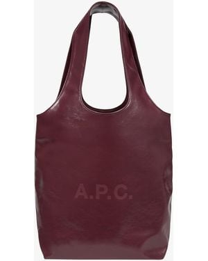 A.P.C. A. P.C. Ninon Small Tote Bag One Size Haj - Purple