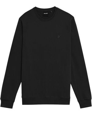 Lyle & Scott Lyle & Scott Tonal Superfine Crew Neck Sweat - Black