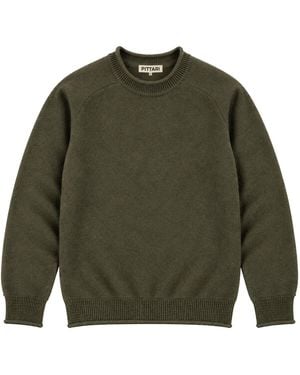 Pittari Usk Lambswool Jumper - Green